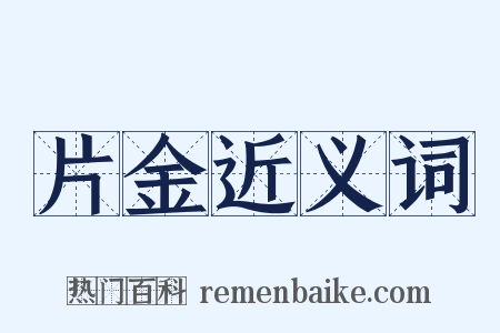 片金近义词是什么意思的图片